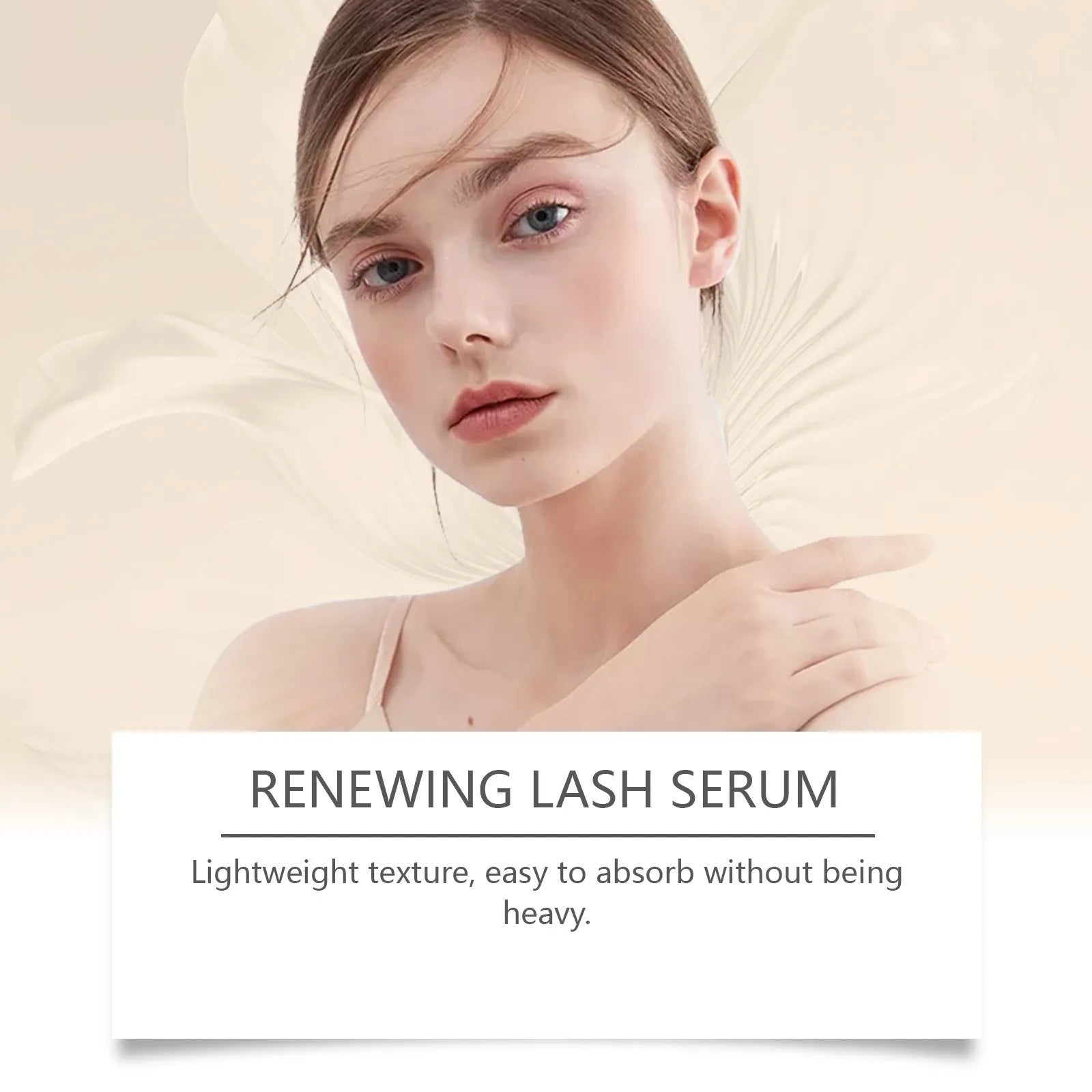 3ML bottle of transparent eyelash nourishing liquid with glycerol and Vitamin E.