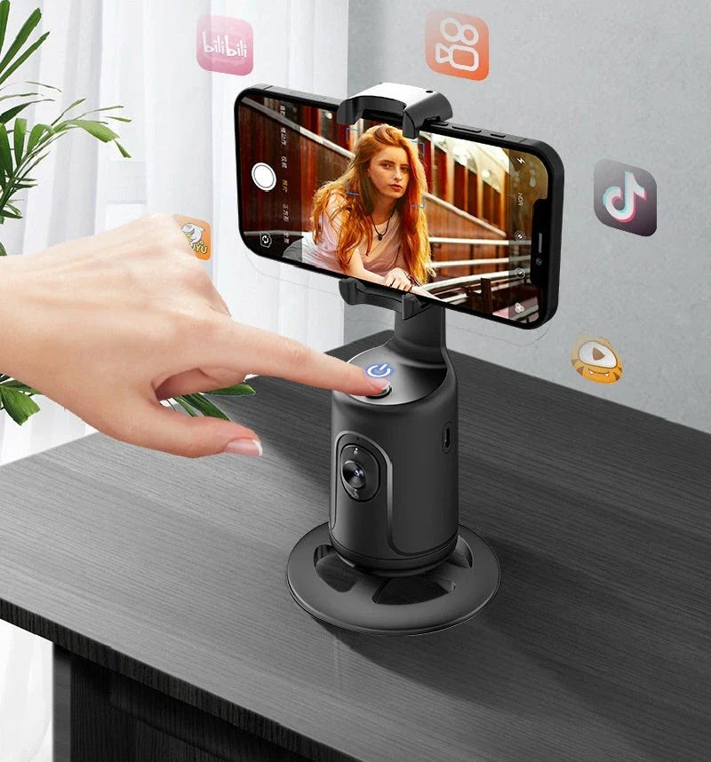 Hands-Free Smartphone Gimbal with AI Face Tracking for Smooth Video Stabilization and Professional-Grade Content Creation