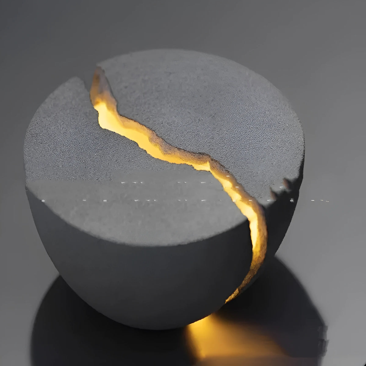 Designer minimalist art table lamp with resin natural sand finish in modern simplicity style, size 130x70mm