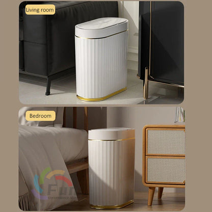 Hands-Free Automatic Trash Can with Odor Control and UV Sterilization for Kitchen, Bathroom, and Office Use