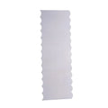 Stainless steel cream scraper with polygon cake patterns in six style variations