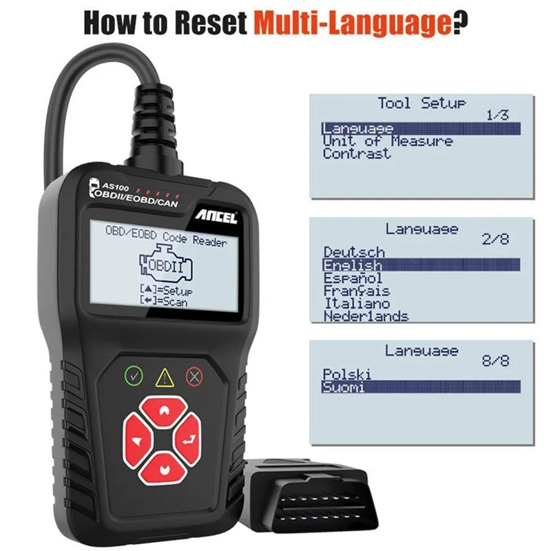 Car engine fault reading detector 12V diagnostic tool with display