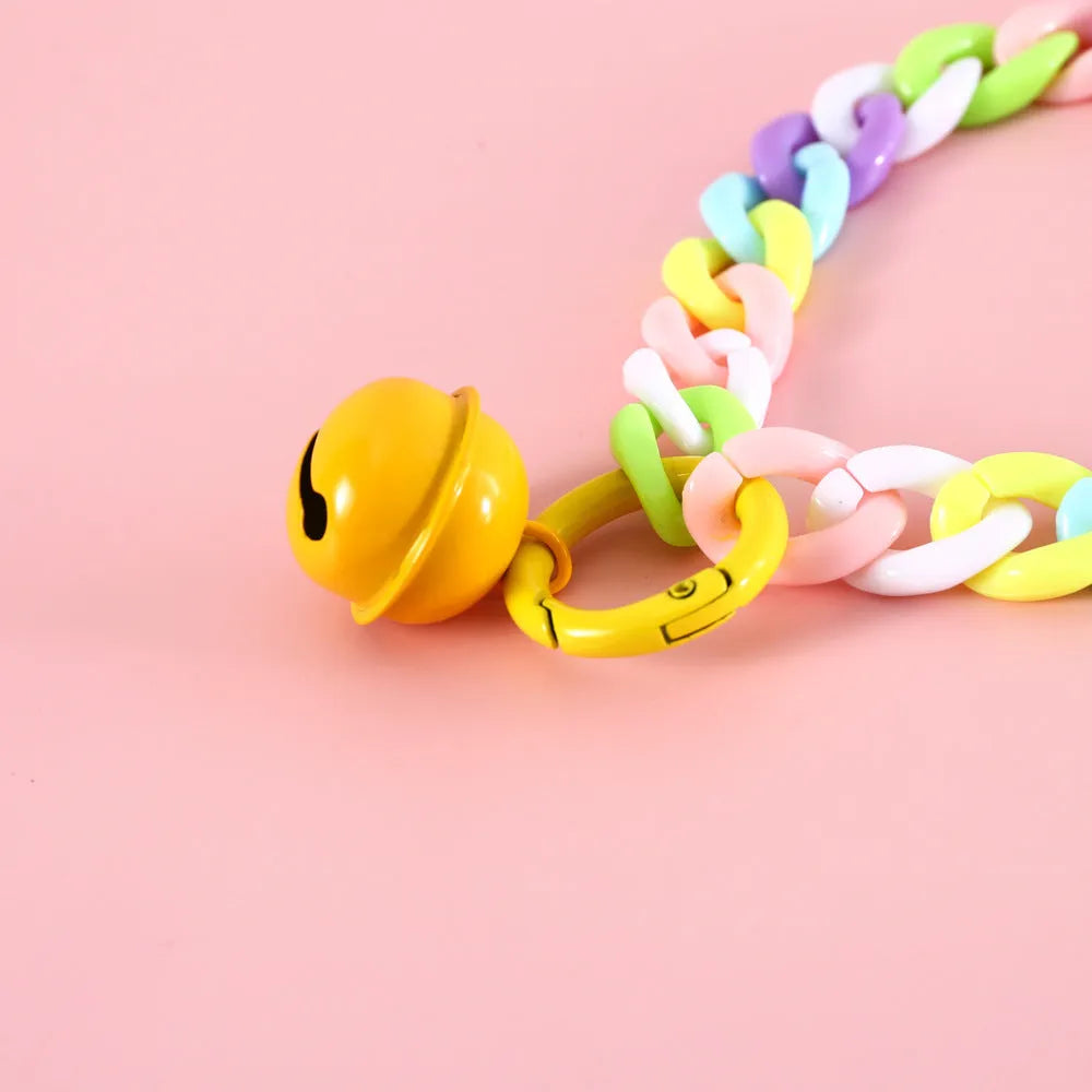 Adjustable plastic pet collar in macaron candy colours for cats dogs rabbits with S and M sizing