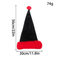 Plush plus-size Christmas hat in red and black colour combination with European classical style