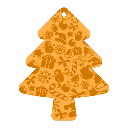 A charming acrylic car-shaped ornament with vibrant colors and a reflective finish, perfect for Christmas decor.