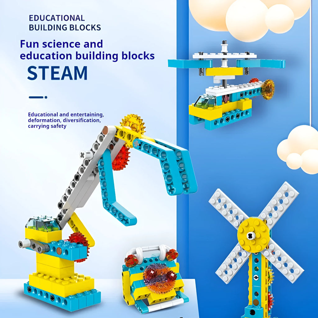 Three-in-one building block set compatible with Lego, plastic, 50-78 pieces, model measures 15x18x6 cm, colour box packaging