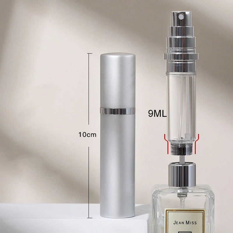 Compact perfume vaporizer in various colours with leak-proof design for travel