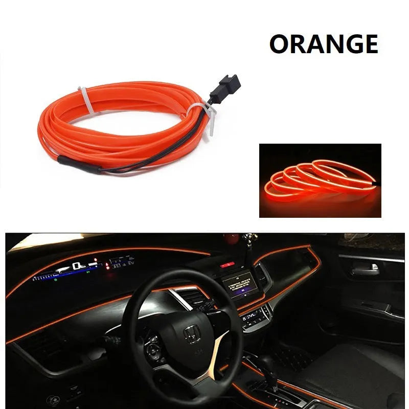 6-metre flexible USB LED car interior ambient lighting strip in multiple colour options