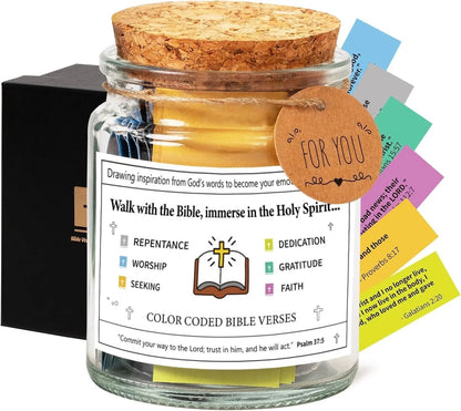 Bible Verses In A Jar 90 Verses Glass Jar with cartoon design for daily inspiration