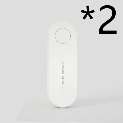 Compact negative ion air purifier in various colors, releasing 5 million ions to purify the air in your home or office