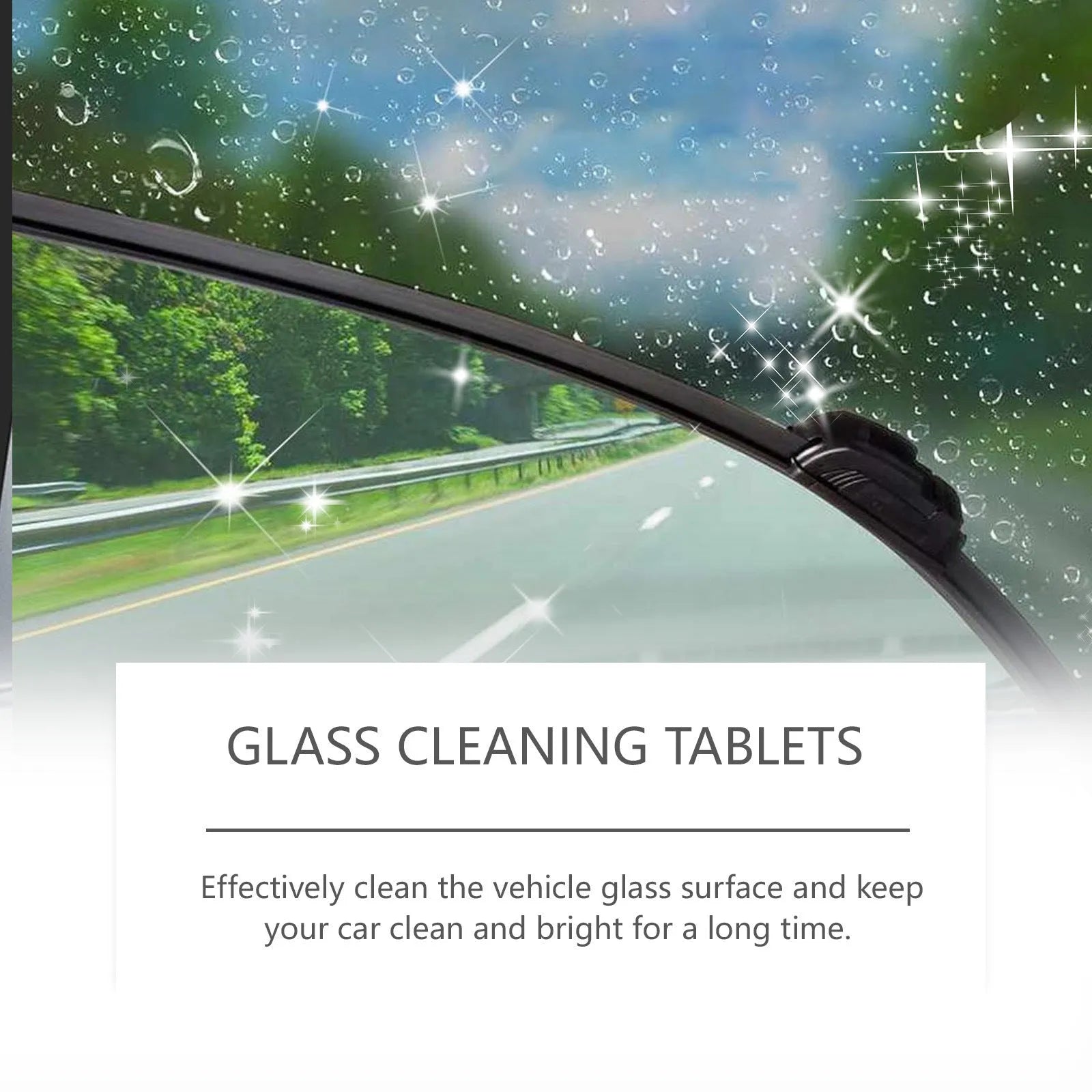 30 car windshield cleaning fluid sheets in a pack, each 6x6cm, for rainproof and waterproof windscreen wash