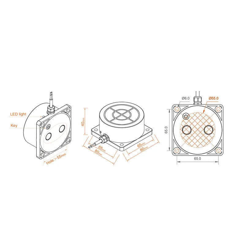 Moray ME201W wireless fluid level monitor unit with PC housing for remote tank sensing.