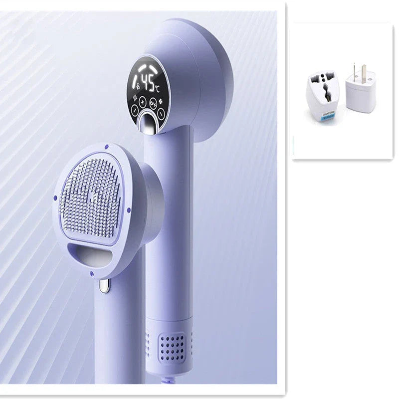 Premium pet hair dryer with powerful drying capabilities, adjustable speed settings, and quiet operation for stress-free grooming of dogs, cats, and small animals.