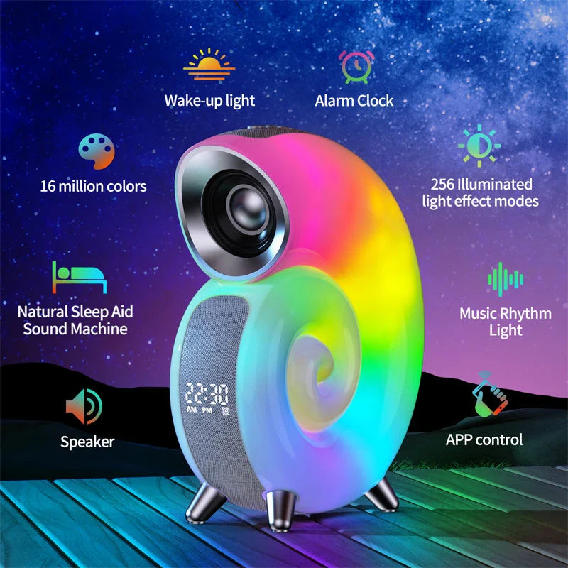 Conch Smart RGB Atmosphere Light with Bluetooth Speaker Alarm Clock and White Noise Machine