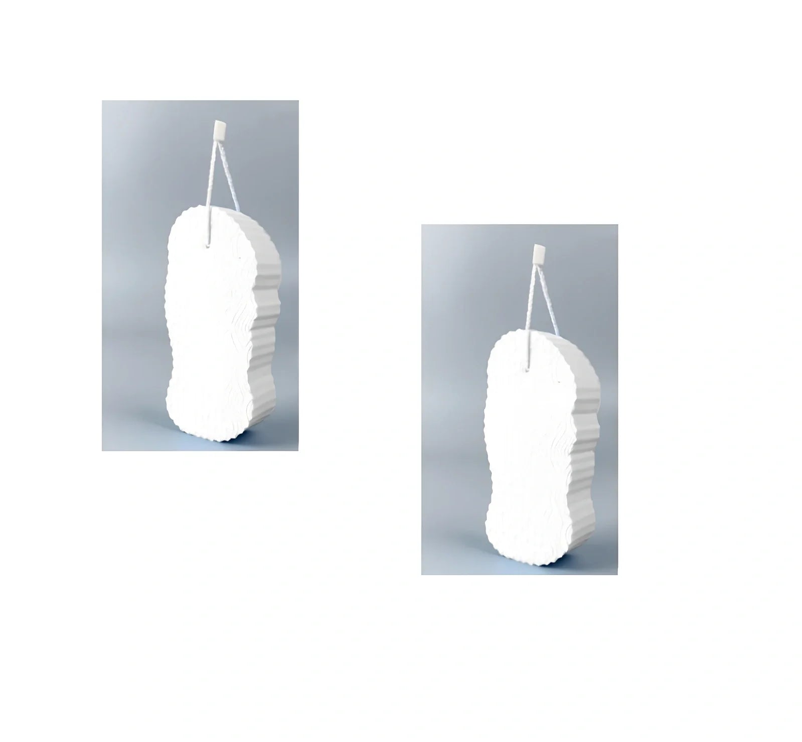 3D fish scale pattern bath sponge for gentle exfoliation and dead skin removal