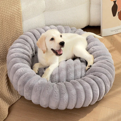 Round plush pet kennel for dogs in various colours and sizes