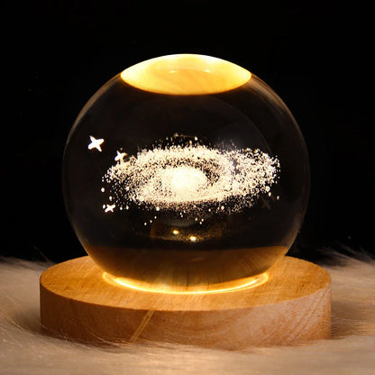 Magical Galaxy Crystal Ball Lamp with captivating 3D celestial lighting effects