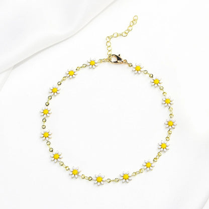 Little Daisy Anklet with floral design in various colours