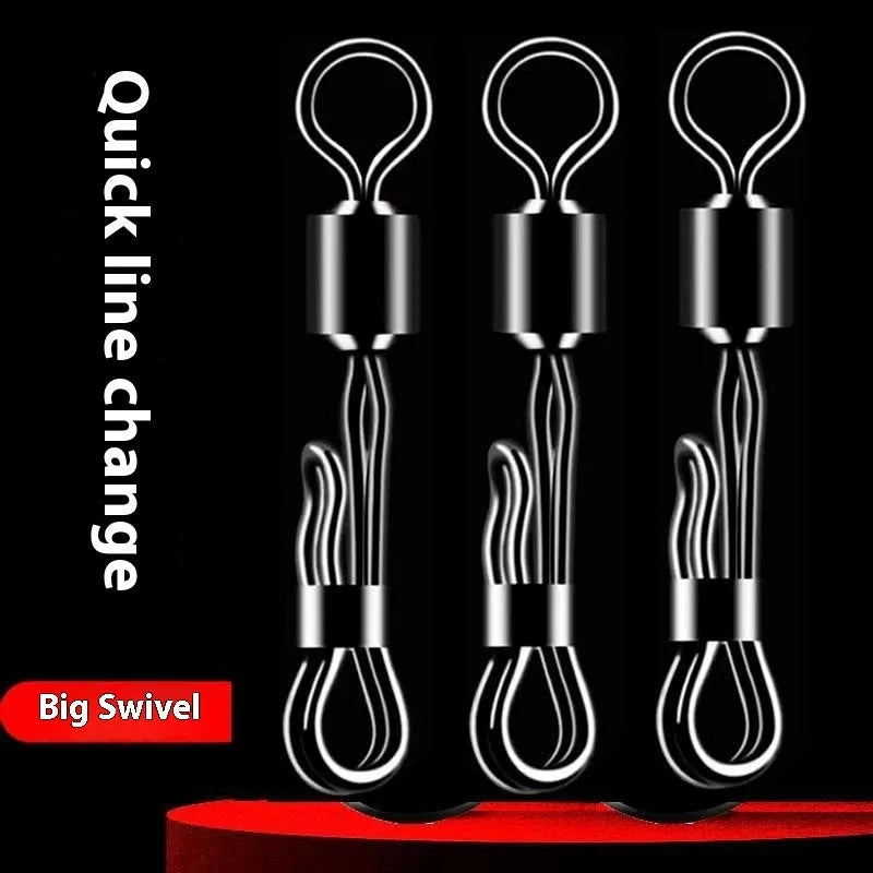 Brass quick line change barrel swivel clamp set for fishing reel maintenance