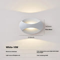 Modern minimalist aluminium wall lamp in black, white, black gold, or platinum finish.