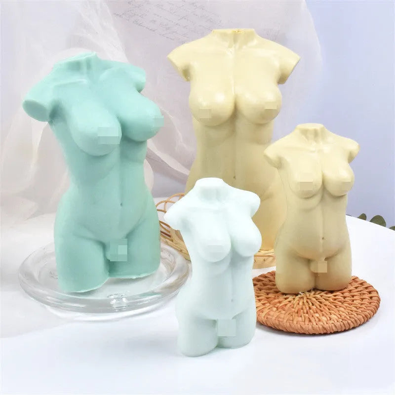 Geometric silicone mould for wax crafts with 10cm and 14cm height sections