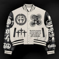 Fashion casual printed polyester sweater in a relaxed fit, available in multiple sizes from XS to 3XL.