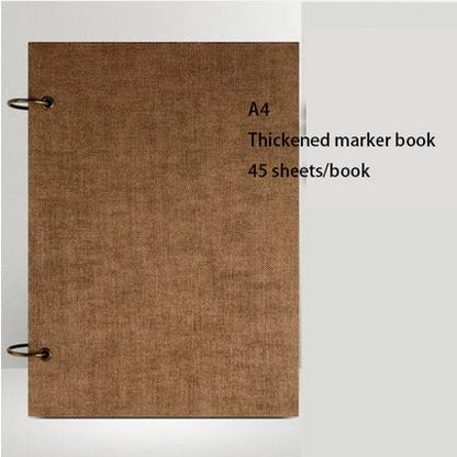 Sketchbook Freehand Sketchbook with open marker paper in various sizes and colours