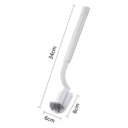 Compact white coffee toilet brush set with built-in tissue box, dimensions 19.5*11*41.2cm