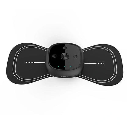 YSL-208 shoulder massager with remote control showing five massage technique options