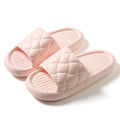 Rhombus pattern non-slip EVA house slippers for men and women, summer lightweight bathroom footwear