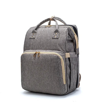 USB charging mommy bed backpack with foldable design and large capacity