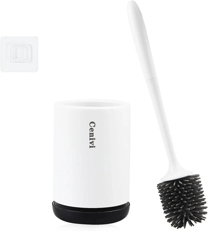 Non-stick Hair Soft Plastic Brush Head Toilet with durable TPR bristles