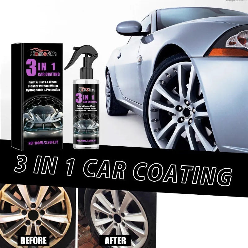 100ml ceramic car paint spray with sponge and towel for automotive paint decontamination and polishing