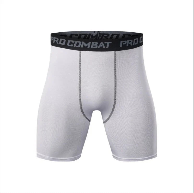 Men's black and white sports tights in milk silk fabric for spring and summer activities