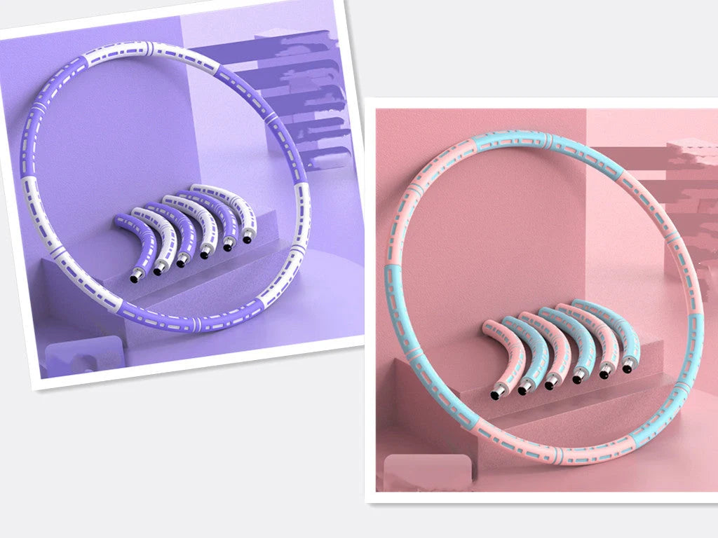 Stainless steel fitness hoop with high elastic foam for waist training