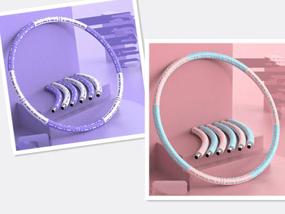 Stainless steel fitness hoop with high elastic foam for waist training
