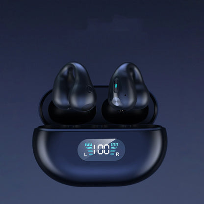 Bone conduction wireless earbuds with Bluetooth 5.3, HiFi bass, and comfortable open-ear design