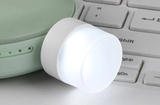 Compact USB LED night light in multiple colours for eye protection and portable use