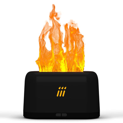 Ultrasonic Flame Aroma Diffuser with LED mood lighting and essential oil mist