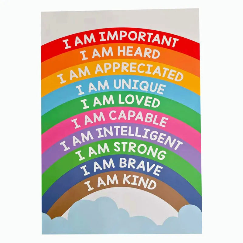 Calm corner poster set with 12 or 16 sheets for classroom decoration, available in 35x25cm or 42x28cm sizes