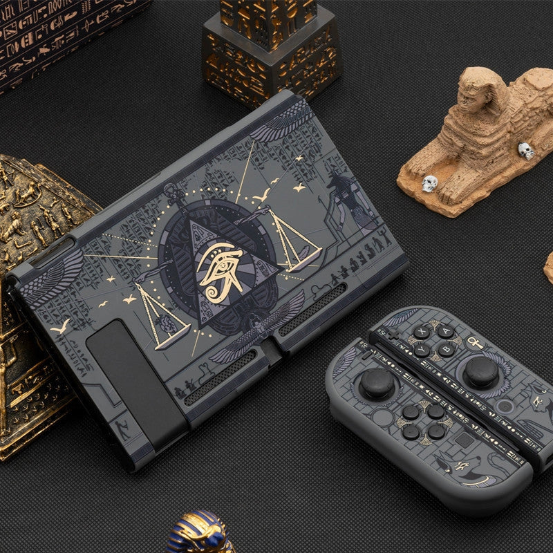 Mysterious Egypt themed protective shell for Nintendo Switch with back grip