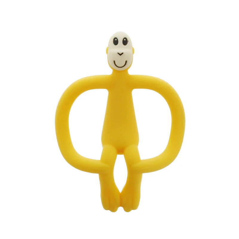 Food grade silicone banana teether toy for babies, safe and soothing for teething