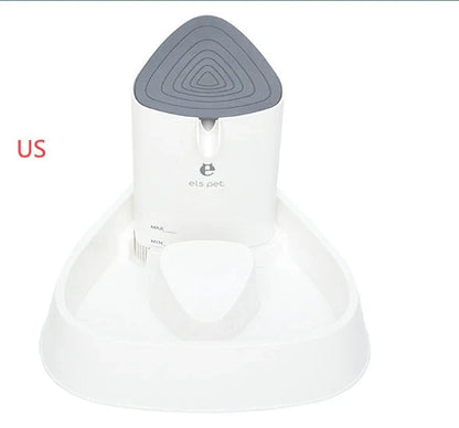 1.5L automatic pet water fountain with 4-layer filter in white