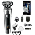 Digital USB rechargeable beard scraper shaver with LED display in five-in-one colour