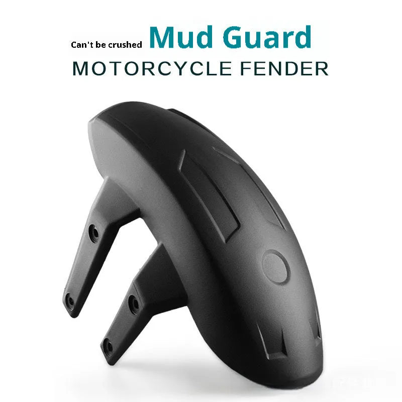 Motorcycle Horizon universal rear mudguard in black suit finish on a dark background