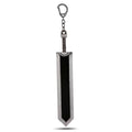 Sword Wind Legend black zinc alloy keychain pendant measuring 2.0x12 cm on a plain background