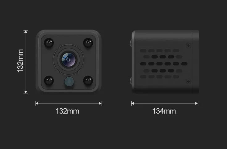 HD night vision surveillance camera black ABS body with WiFi for indoor use