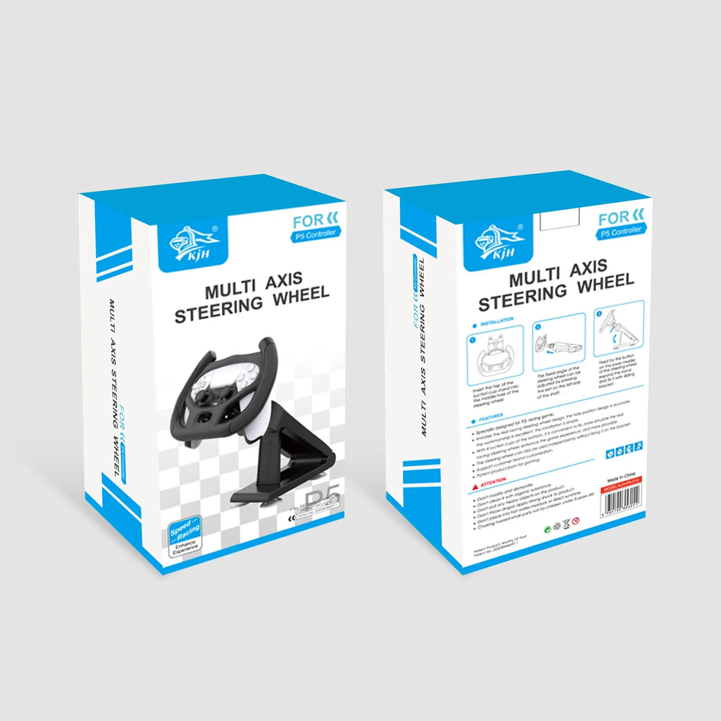 Black ABS plastic steering wheel bracket with a suction cup base for mounting smartphones during games.