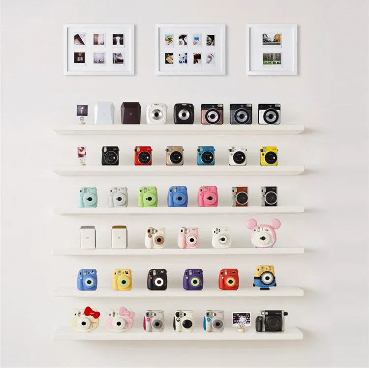 Mini 7s upgrade instant camera in coffee colour with telescopic lens
