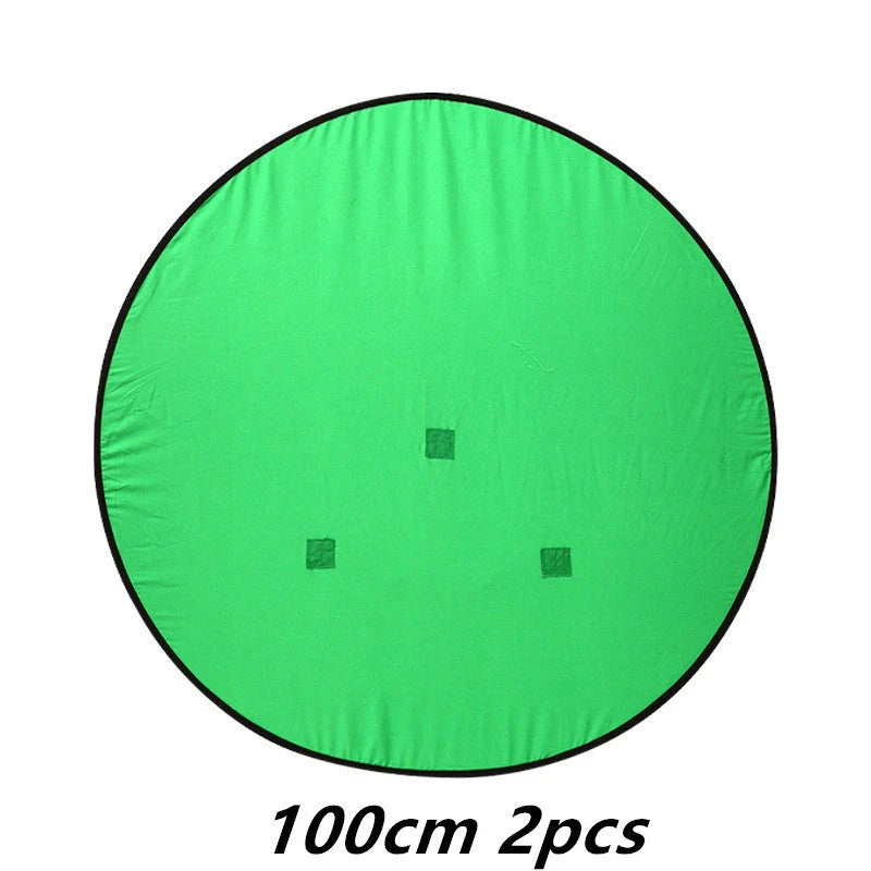 Circular foldable green screen reflector for professional photography